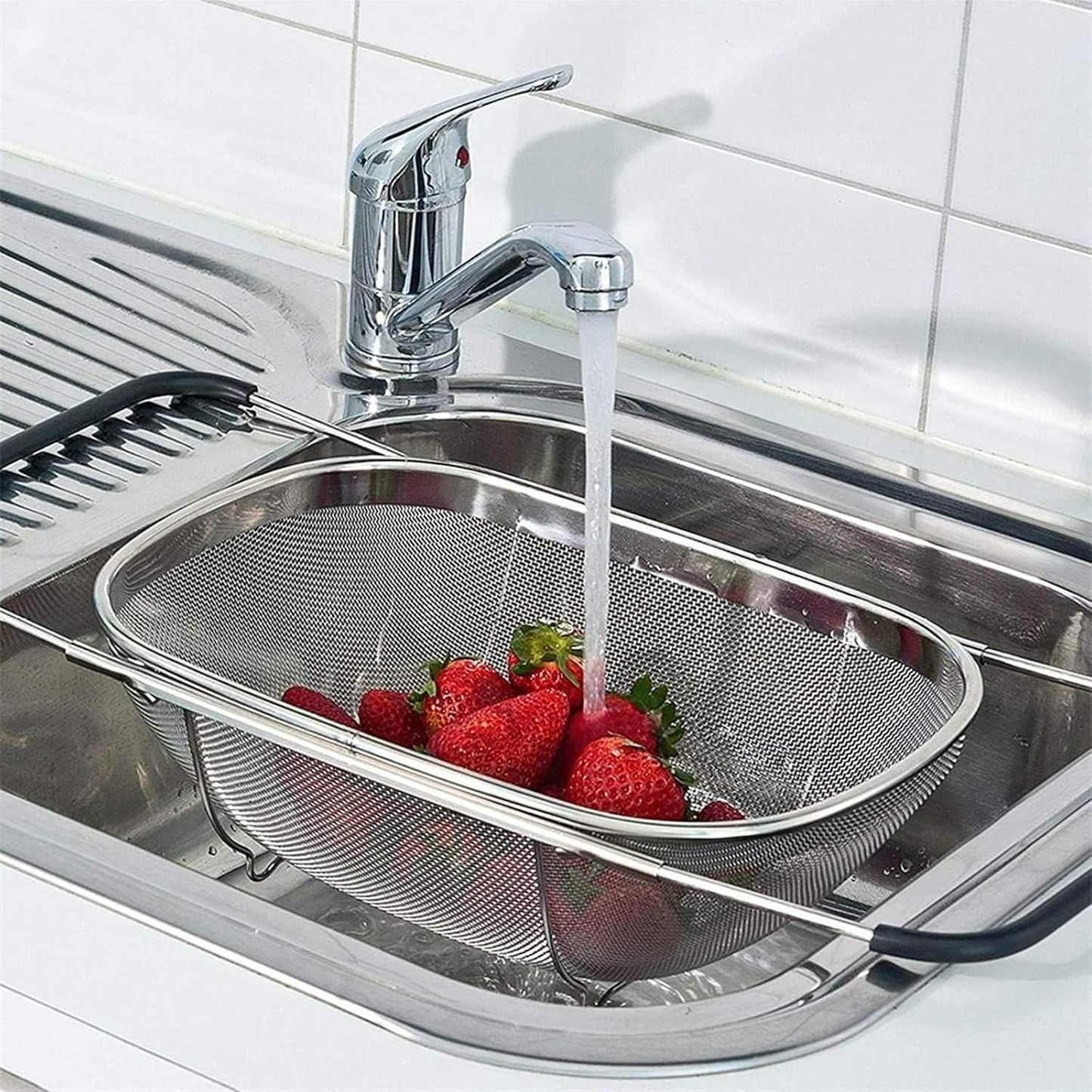 Stainless Steel Kitchen Sink Strainer Basket- Oval Big Size