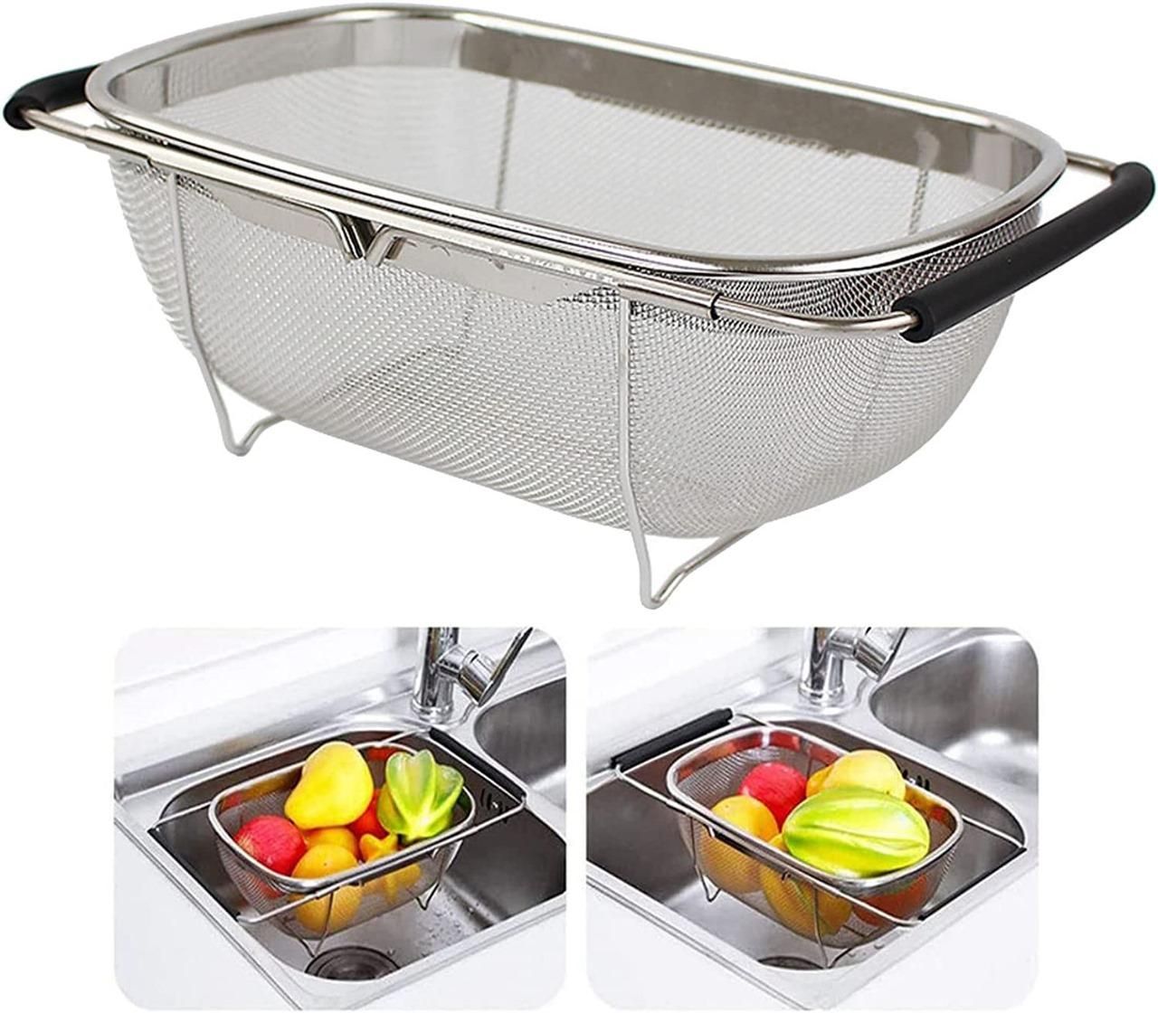 Stainless Steel Kitchen Sink Strainer Basket- Oval Big Size