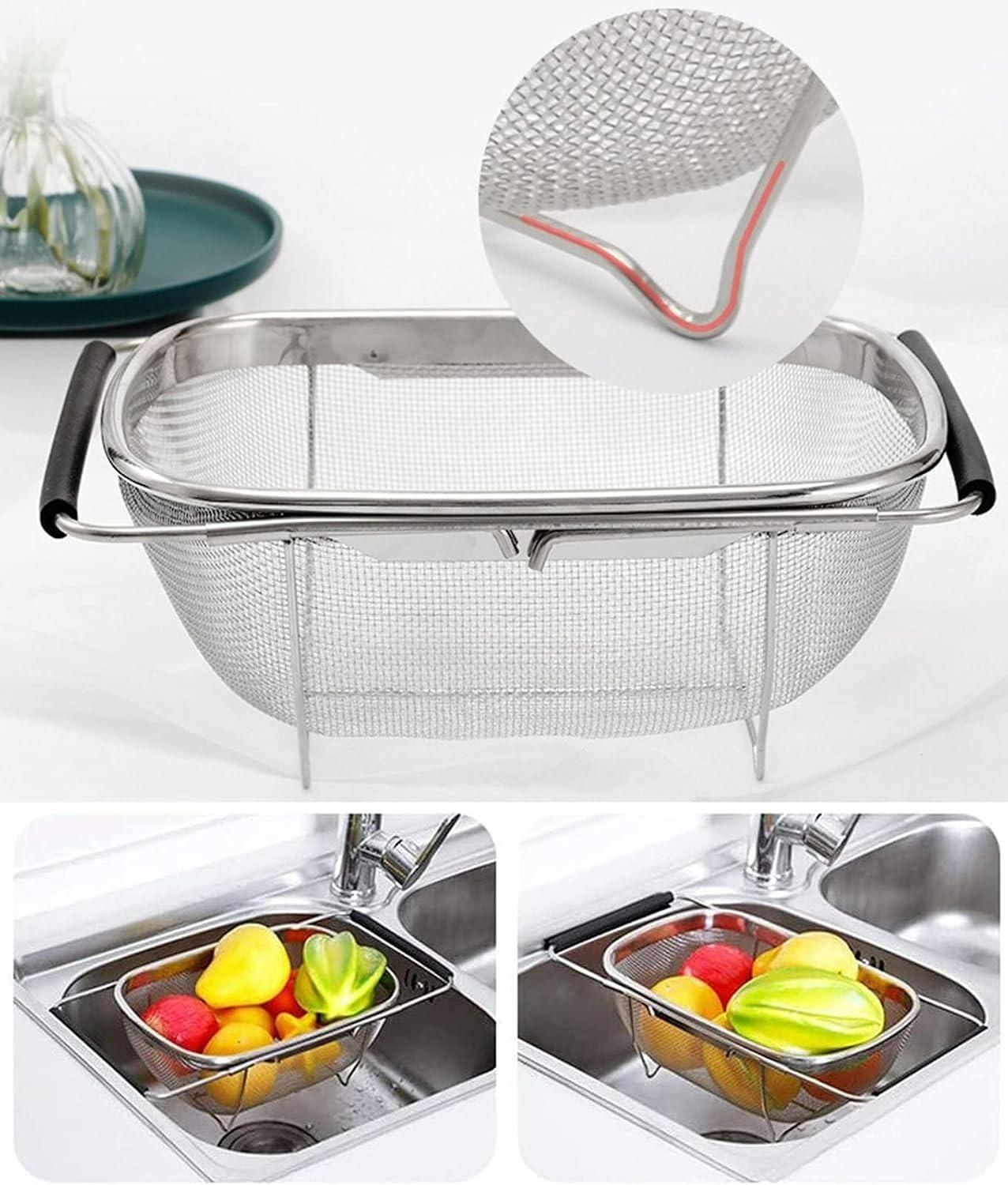 Stainless Steel Kitchen Sink Strainer Basket- Oval Big Size